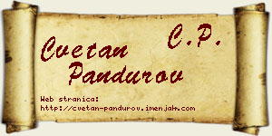 Cvetan Pandurov vizit kartica